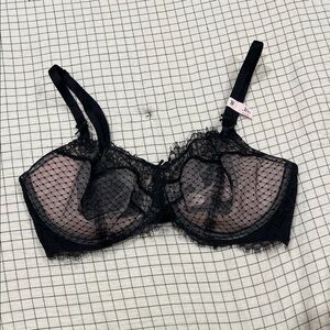 Victoria's Secret Black Mesh Lace Bra
